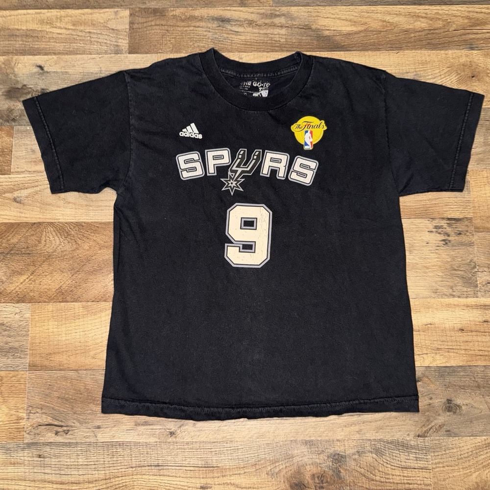 Adidas The Go To Tee Spurs The Finals Tony Parker #9 Youth Size Large